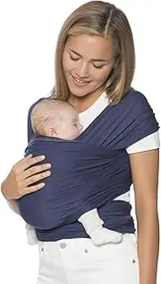 Ergobaby Aura Baby Carrier Wrap for Newborn to Toddler (7-25 Pounds), Indigo