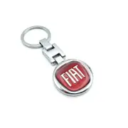 Keyring for Fiat Car Logo Metal Styling Key Chain Emblem "Double Sided" T5