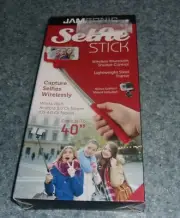 Jamsonic Wireless Bluetooth Shutter Control Selfie Stick Extends 40 In Brand New