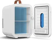 ADVWIN Mini Fridge, 10L Portable Mini Refrigerator Personal Small Fridge Cooler, 12V Compact Car Refrigerator, White