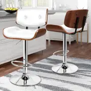 2x ALFORDSON Bar Stools Odette Kitchen Swivel White