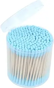 Minkissy 200pcs Double-ended Cotton Swabs for Baby Care Beauty 2-in-1 Makeup Tool Swab Soft Durable Perfect for Cleaning Ears Makeup Nails Random Color