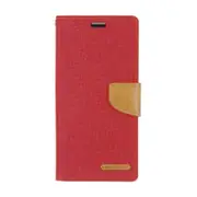 Canvas Diary case for iPhone 14 Red