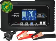 20-Amp Car Battery Charger, 12V/24V Smart Fully Automatic Lithium Battery Charge