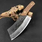 Full Tang Handmade Cleaver Knife Forged Steel Wood Handle Butcher Chef Slicing L