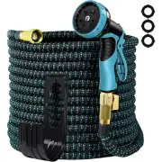 50ft Heavy Duty Garden Water Hose Deluxe Expandable Flexible With Spray Nozzle