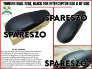 "TOURING DUAL SEAT, BLACK" FIT FOR ROYAL ENFIELD INTERCEPTOR 650 & GT 650