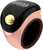 Smart Tasbih Zikr Rings, Interchangeable Tasbih Counter Rings, Adjustable Ring Finger Counter, APP Support Digital Counter Prayer Reminder Rings (Pink)