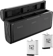 xinyee Sports Camera Battery Storage Charger Set 3-slot Battery Charging Box 2pcs 1720mAh Batteries Fast Charging Battery Replacement for GoPro Hero 12/11/10/9