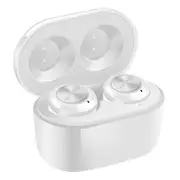 TWS bluetooth 5.0 In-ear Earphone Hifi CVC8.0 Noise Reduction Bilateral Call True Wireless Headset With Mic Portable Charging Case WHITE COLOR