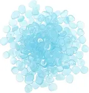 Kisangel Luminous Pebbles 300pcs Bulk Resin Stones for Fish Tank Garden Outdoor Decorative Light