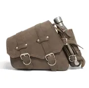 PU Leather Vintage Pannier Saddlebags Motorcycle Storage Pouch Left/Right Side RIGHT POSITION TYPE BROWN COLOR