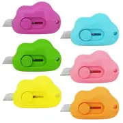 6 Pack Box Cutter Cloud Shaped Mini Utility Knives Retractable Letter Opener ...