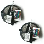 2sets LED Strip Light Waterproof 300 LEDS RGB 5M 3528 SMD 12V + IR Controller
