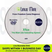 Linux Mint 22 Wilma Xfce CD Edition Live Bootable DISC Linux OS x86 64bit