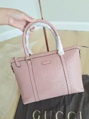 NEW Gucci Microguccissima Leather Joy Small Zip Tote, Pink