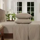 Melange Cotton Blend 3Pc Twin XL Size Bed Sheet Set, Deep Pockets fits Upto 1...
