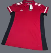 ✨NEW ADIDAS CLIMACOOL WOMEN'S POLO, SIZE: SMALL, COLOR: RED DW6776