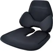 EXGEL Hug Drive Circa Set, Black, Cushion, Won't Hurt Your Buttocks, Car, Made in Japan, Large, Prevents Lower Back Pain, Tailbone, Hemorrhoids, Postpartum