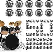 Percussion Drum Ring,Tambourine Bell Rings,Stainless Steel Tambourine Ring 50pcs Ching Ring | Jingle Effect Drum Accessories,ani