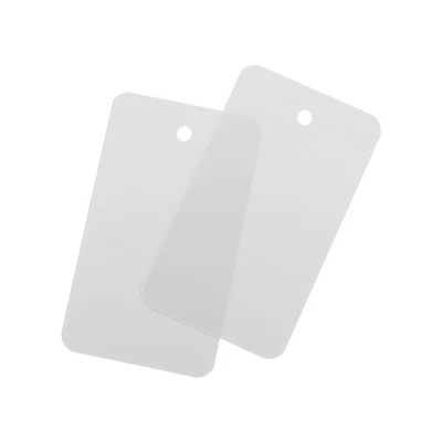 Waterproof Eyelet Hole Plastic Tags,Outdoor Tags,4x7cm Grey 200 Pcs