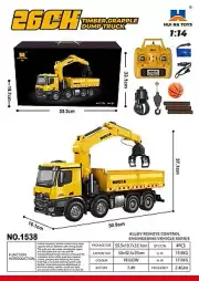 HUINA RC 1/14 Timber Grab Truck Dumper Cars Toy 1538 2.4G Radio 1200MAH Battery