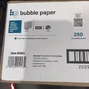 250-FT Bubble Paper, Durable Kraft Packing Wrap for Moving and Shipping Supplies