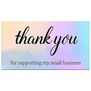 50Pcs/Pack Thank You for Supporting My Small Business Cards Customer Thank You for your order Card Greeting for Party