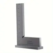 ETOPOO 100x70mm Machinist Engineer Square 90 Degree Right Angle Ruler with Seat Woodworking Scribing Ruler for Precision
