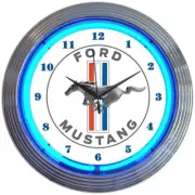 Neonetics 15" Ford Mustang Wall Mount Light Up Neon Clock Sign