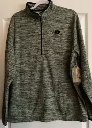 Mossy Oak Men's Sz XL Fleece Quarter Zip Pullover Shirt Green Heather Hunter