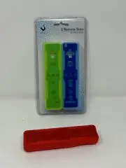 VERGE Nintendo Wii 2 Remote Skins Brand New Blue and Green “1 Red Bonus”