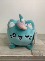 Meowchi Tasty Peach Aurora Teal Unicorn Cat Plush NWT