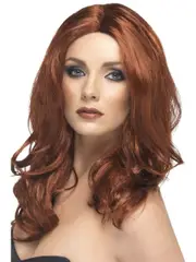 Auburn Long Wavy Superstar Wig