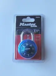 Master Lock 1530DCM Dial Combination Padlock, 1-7/8 In. Wide, Blue