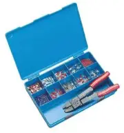 Cabac PRE-INSULATED TERMINAL KIT CABKPBK3 Forked Spade Links, K10/2 Crimper