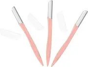 ASAKKURA 3pcs Brow Trimmer Set Eyebrow Razor Shaver for Women Professional Small Head Portable and Lightweight