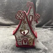 Blue Sky Clayworks LOVE CATS Valentine’s Day Tea Light Candle House NEW
