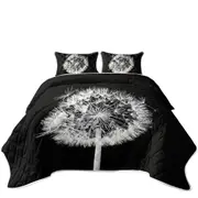Black and White Zoom Photo Groundsel Coverlet