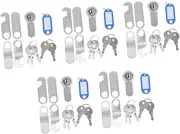 HOMSFOU 5 Sets Box Locker Lock Cabinet Cam Lock Rv Cabinet Door Latch Rv Drawer Latch Plastic Silver