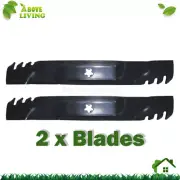 2 x Toothed Blades For 38" Husqvarna LT1597 96041005005 96041005006 2006-2009