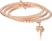 [Blossom & Hue] Sterling Silver Dainty Tree Charm Triple Rings