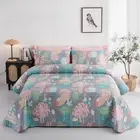 Color Leaf Patchwork Quilt Bedspread Coverlet Throw Rug Queen/King 100% Cotton