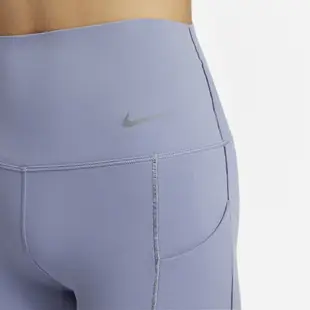 Nike 短褲 Universa 女款 藍 緊身褲 單車褲 高腰 小勾 透氣【ACS】 DQ5995-493