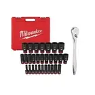 1/2 in. Drive Ratchet and 1/2 in. Drive Metric 6 Point Impact Socket Set (30-Pc)