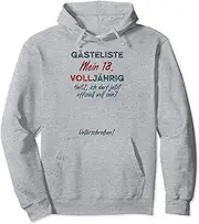 [VidiAmazing] Guest List 18 Year Old Guest Book 18th Birthday - Girl Boy Pullover Hoodie ds969