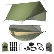 Sunyear Camping Hammock, Portable Double Hammock with Net, 2 Person Hammock T...