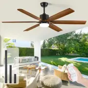 72 inch Large Ceiling Fans with Lights and Remote, Outdoor Ceiling Fans for P...