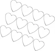 12pcs Dream Catcher Hoop Macrame Hoops Rings Wire Rings for Crafts Metal Hearts for Crafts Silver Iron