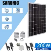 200W Watt 12V Mono Solar Panel Kit Home Off Grid Charging Power Monocrystalline